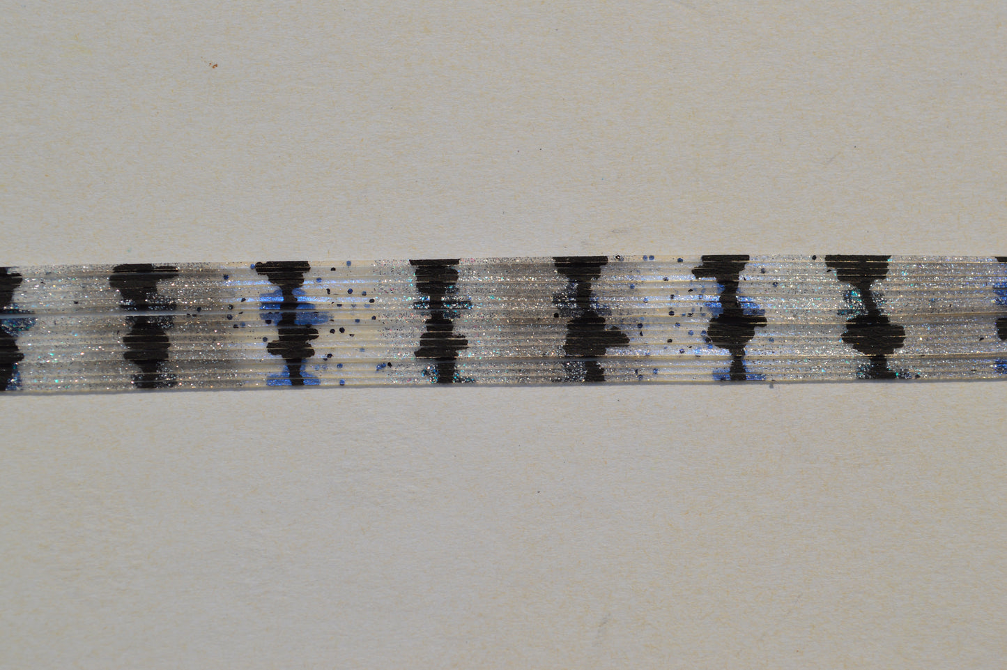 Fine Cut Clear Blue Interference/Smoke/Neon Silver Barbed Wire silicon skirting-FBW22
