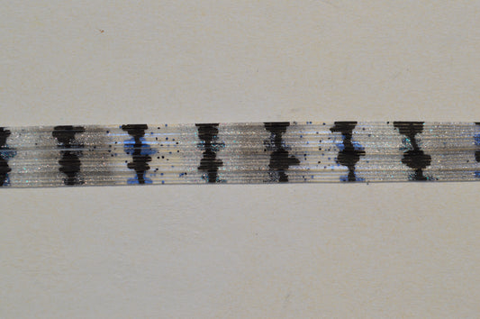 Fine Cut Clear Blue Interference/Smoke/Neon Silver Barbed Wire silicon skirting-FBW22