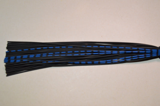 Black with Blue Reptile Banded Living Rubber-LR10