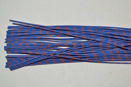 Medium Reptile Living Rubber Blue with Orange Print-E-02 Blue Blaze