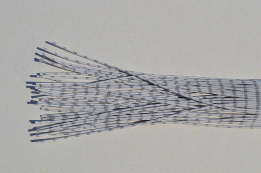 Medium Reptile Living Rubber White with Silver Print-B-05 White Lightning