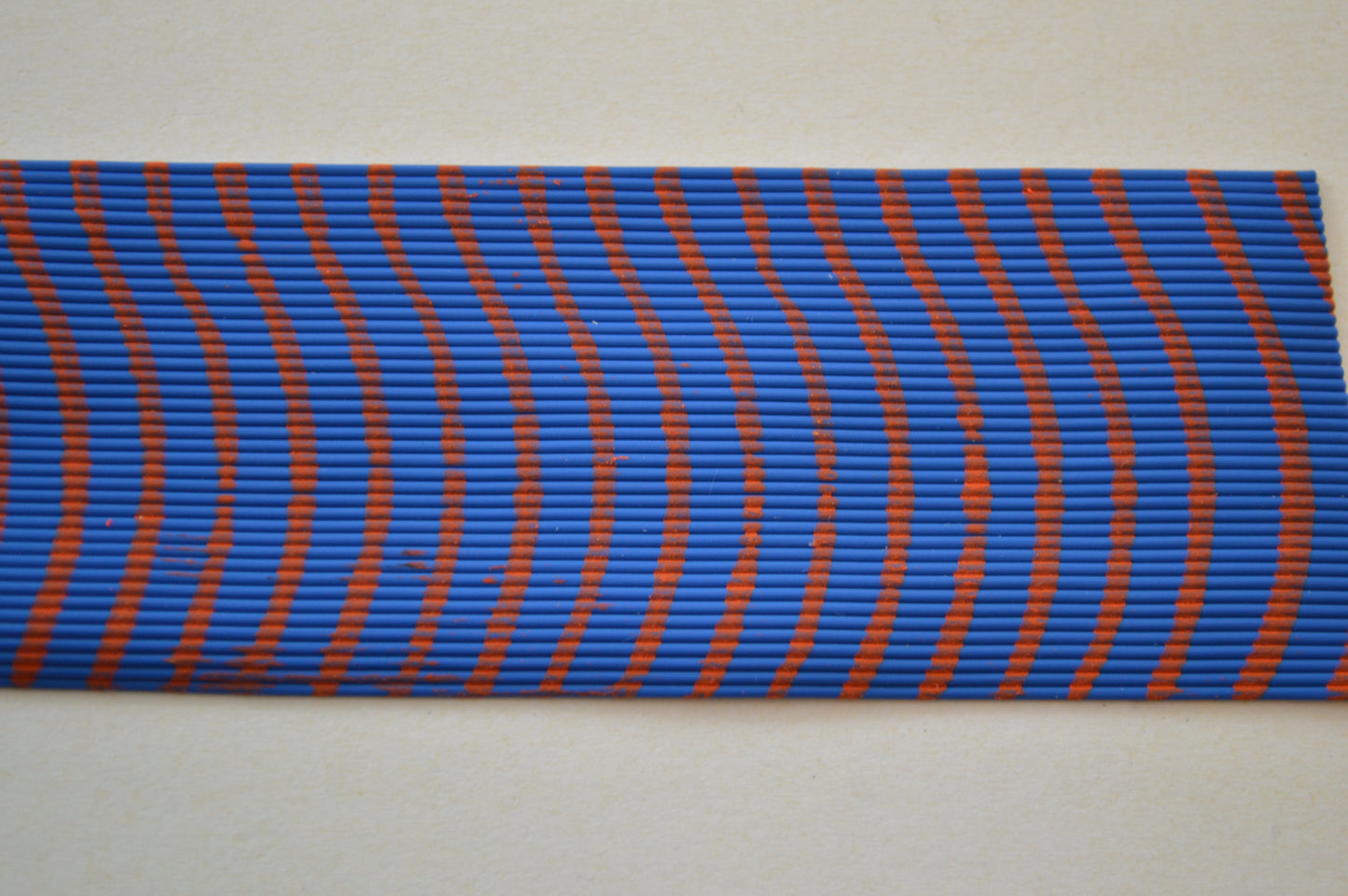 Medium Reptile Living Rubber Blue with Orange Print-E-02