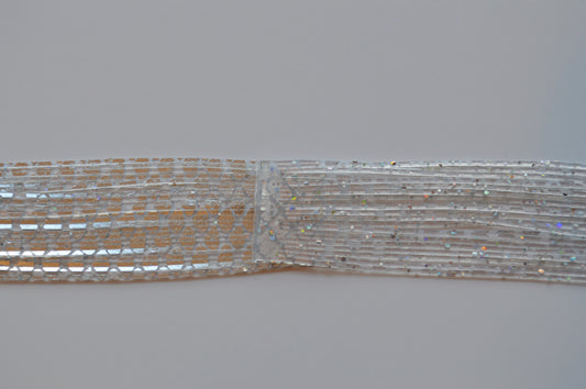 Clear Silver flake with Hologram Chrome silicon skirting-SC5