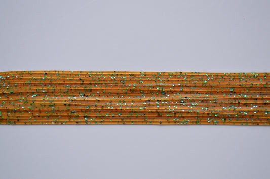 Pumpkin with Blue and Black flake silicon skirting-MPF41