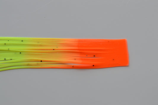 Fire Tip Chartreuse with Black flake and Orange Tip silicon skirting-FT17