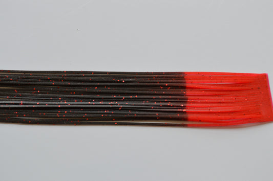 Fire Tip Black with Red flake and Red tip silicon skirting-FT25