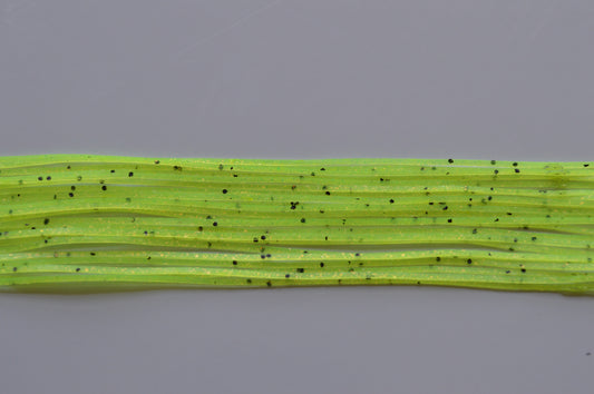 Fine Glitter Hot Chartreuse with Orange Crystal and Black flake silicon skirting-FG13