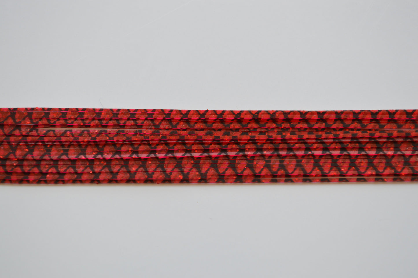 Fish Scale Red with Red flake and Black silicon skirting-FS2
