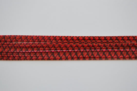 Fish Scale Red with Red flake and Black silicon skirting-FS2