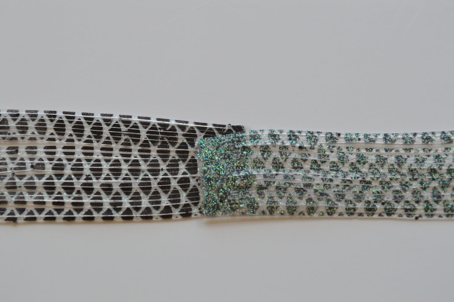 Fish Scale Clear Green Crystal with Black silicon skirting-FS4