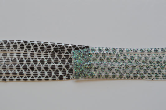 Fish Scale Clear Green Crystal with Black silicon skirting-FS4