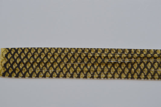 Fish Scale Clear Dark Gold with Black silicon skirting-FS7