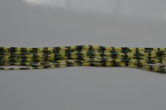 Fine Cut Barbed Wire Green Pumpkin with Black and Green flake Fine Cut silicon-FBW5