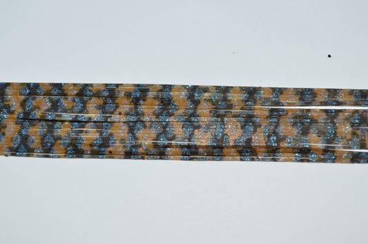 Barbed Wire Green Pumpkin Black with Blue Crystal Barbed Wire silicon skirting-BW18