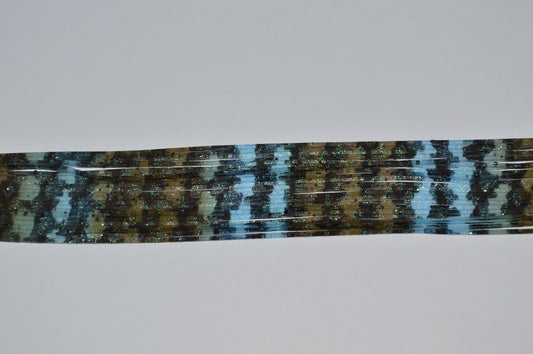 Barbed Wire Watermelon Black with Light Pearl Blue, Green Crystal Black Stripe Barbed Wire silicon skirting-BW15