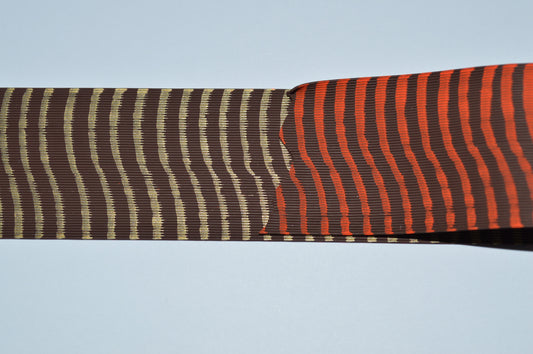 Fine Reptile Living Rubber Brown with Orange on 1 side and Gold Print on the other-D-02-07