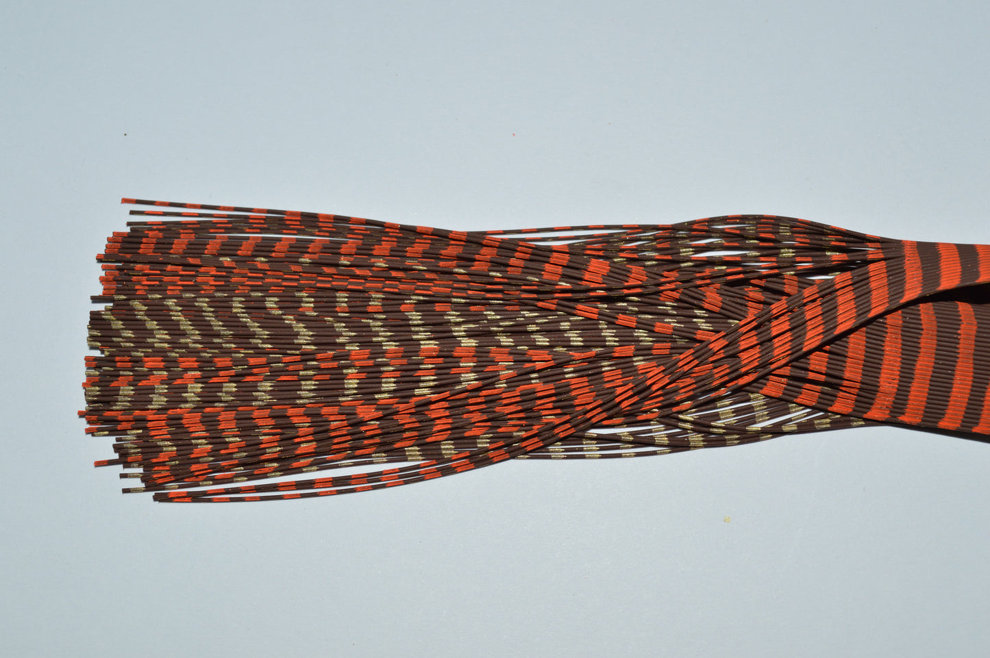 Fine Reptile Living Rubber Brown with Orange on 1 side and Gold Print on the other-D-02-07