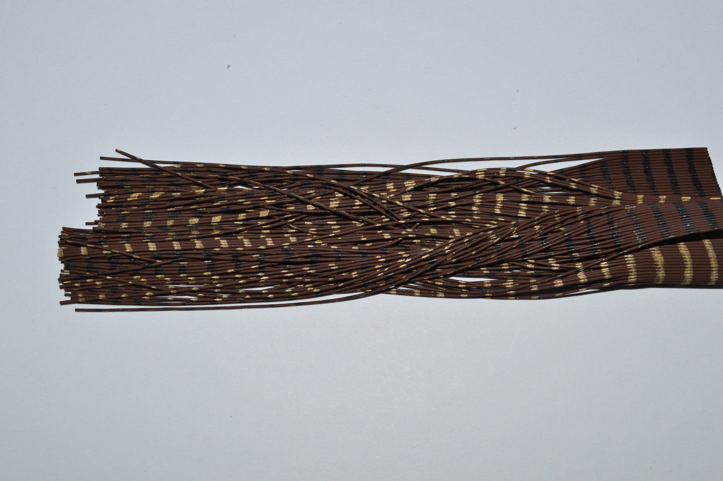 Fine Reptile Living Rubber Brown with Black on 1 side and Gold Print on the other-D-03-07 Back in Black Gold