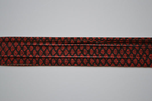 Nature Scales Black with Red Glitter silicon skirting-NS4