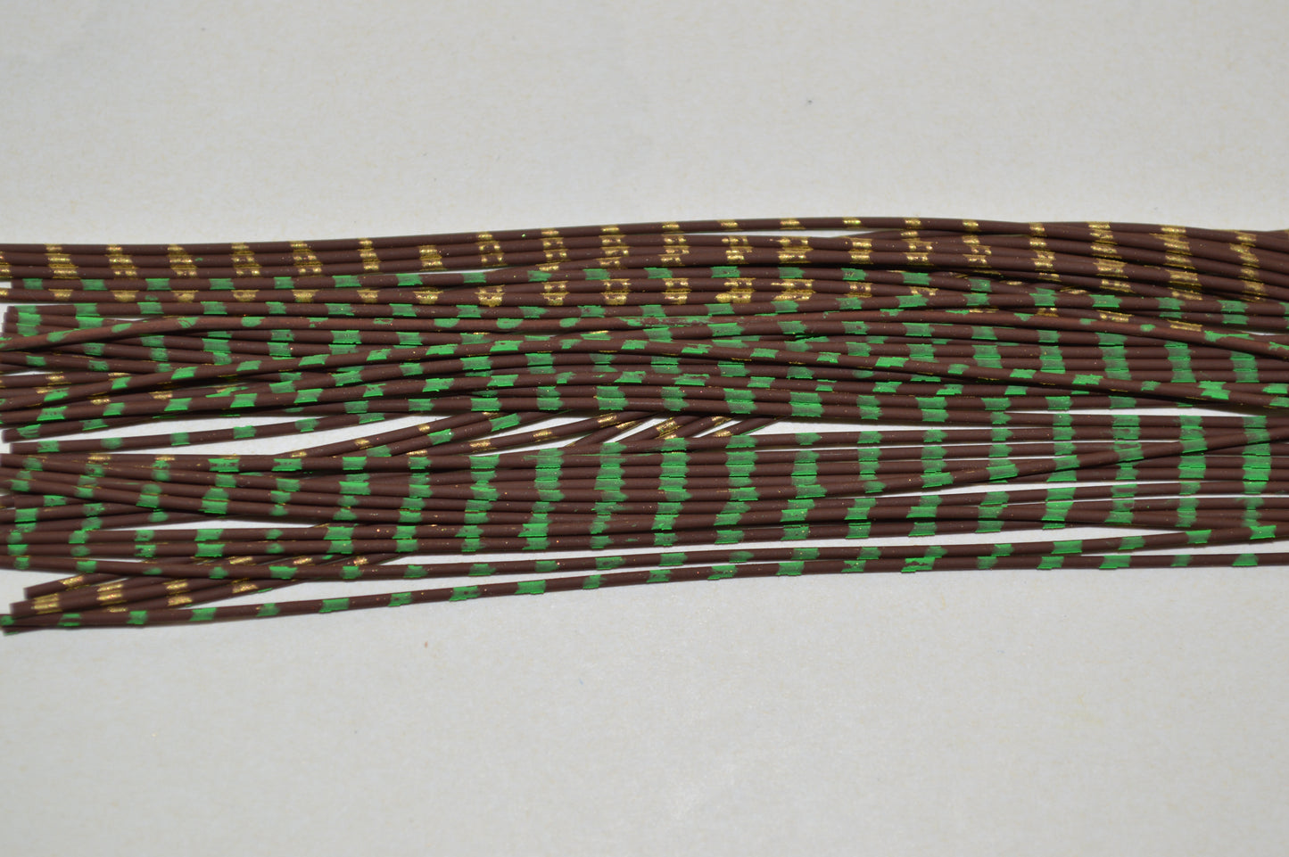 Medium Reptile Rubber Brown with Lime on 1 side and Gold on 1 side-D-04-07