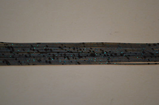 Fine Cut Green Pumpkin Blue Flash (Blue Interference, Blue) Silicon skirting-FZM17