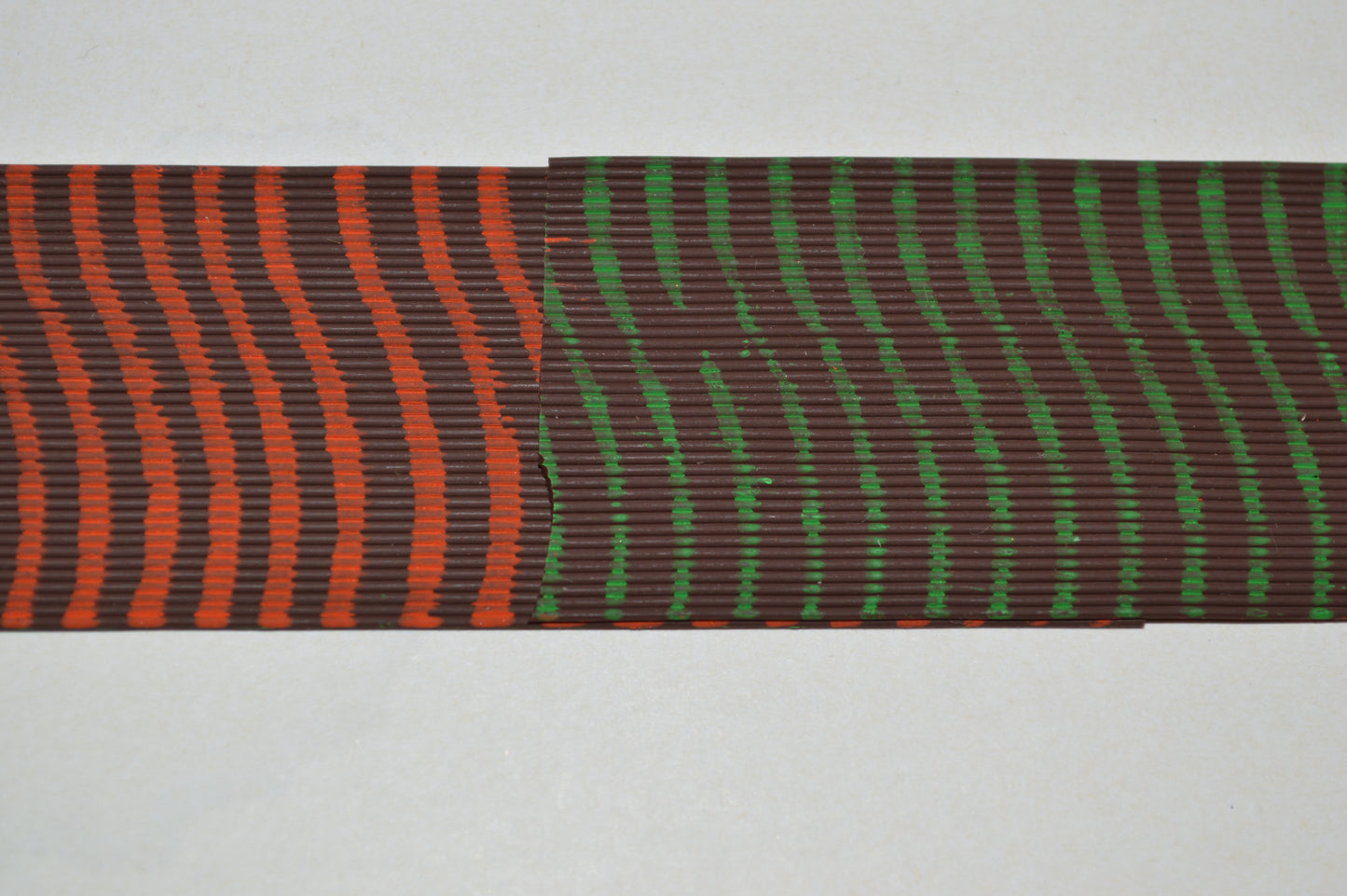 Medium Reptile Rubber Brown with Orange on 1 side and Lime on 1 side-D-02-04