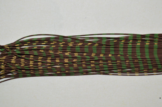 Fine Reptile Living Rubber Brown with Lime on 1 side and Gold on 1 side-D-04-07