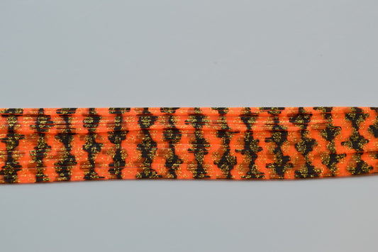 Hot Blaze Orange with Black Barbed Wire and Dark Gold silicon skirting-BW4