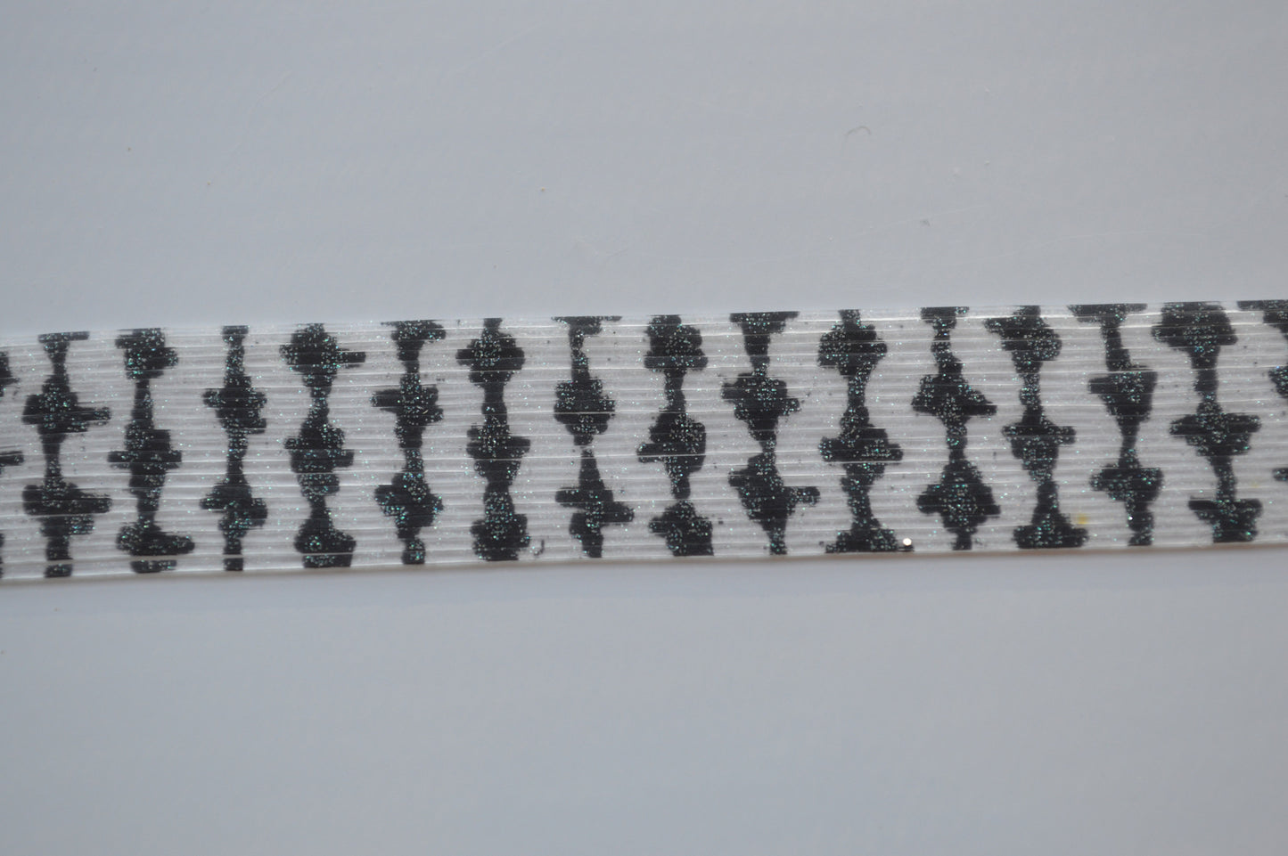 Clear with Black Barbed Wire with Green Crystal silicon skirting-BW2