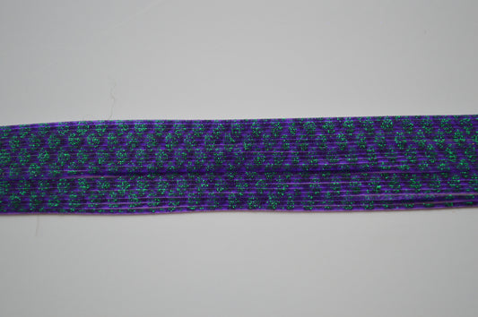 Purple with Green Glitter print silicon skirting-NS1