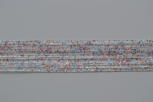 Clear/Red,Blue,Silver flake silicon skirting-MPF19