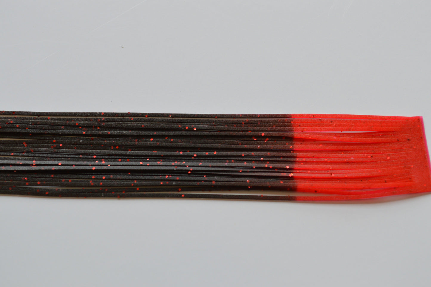 Black with Red flake and Red tip silicon skirting-FT25