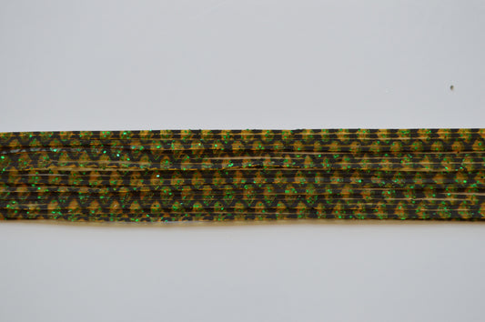 Pumpkin with Green flake and Black silicon skirting-FS10