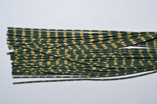 Medium Reptile Rubber Dark Green Pumpkin with Gold Print L-07