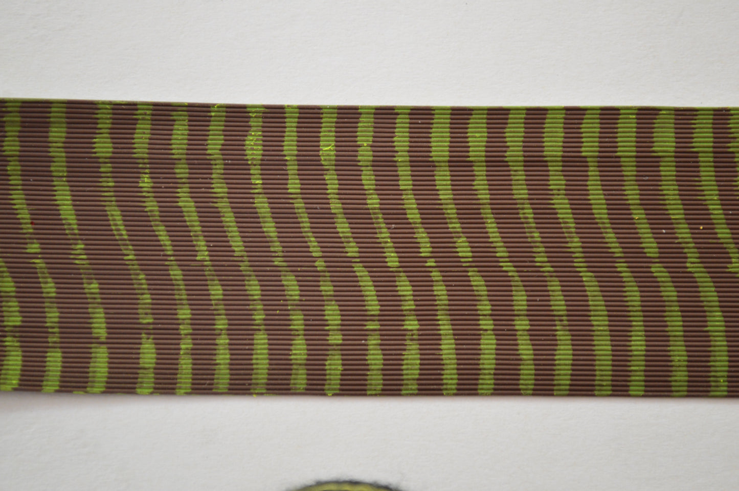 Fine Reptile Rubber Brown with Chartreuse Print-D-06