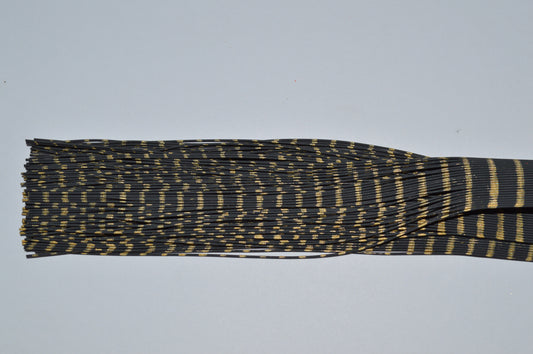 Fine Reptile Rubber Black with Gold Print-A-07