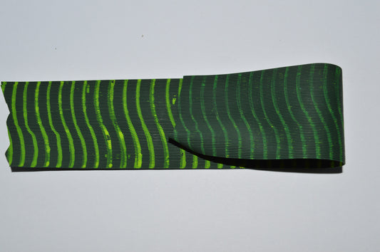 Fine Reptile Living Rubber Dark Green Pumpkin with Lime Print on 1 side and Chartreuse Print on the other-L-04-06