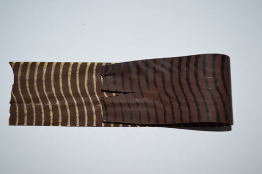 Fine Reptile Rubber Brown with Black on 1 side and Gold Print on the other-D-03-07